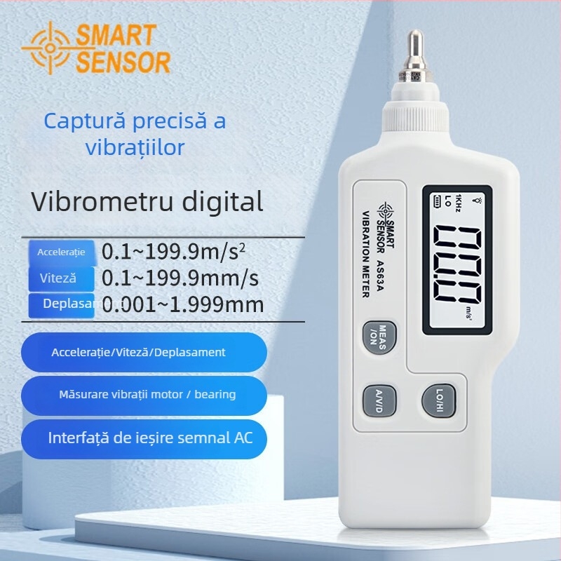 Tester de vibrații Hima – dispozitiv portabil de înaltă precizie pentru testarea vibrațiilor, model AS63A, pentru detectarea defecțiunilor mecanice ale motorului