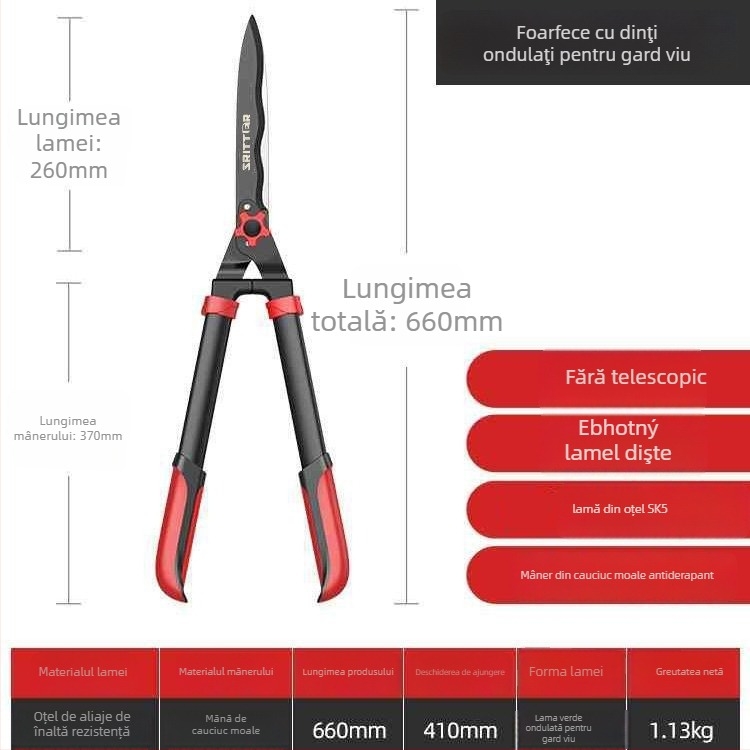 Weiliang Foarfece de grădină pentru tăierea florilor, gazonului, gardurilor vii și a ramurilor