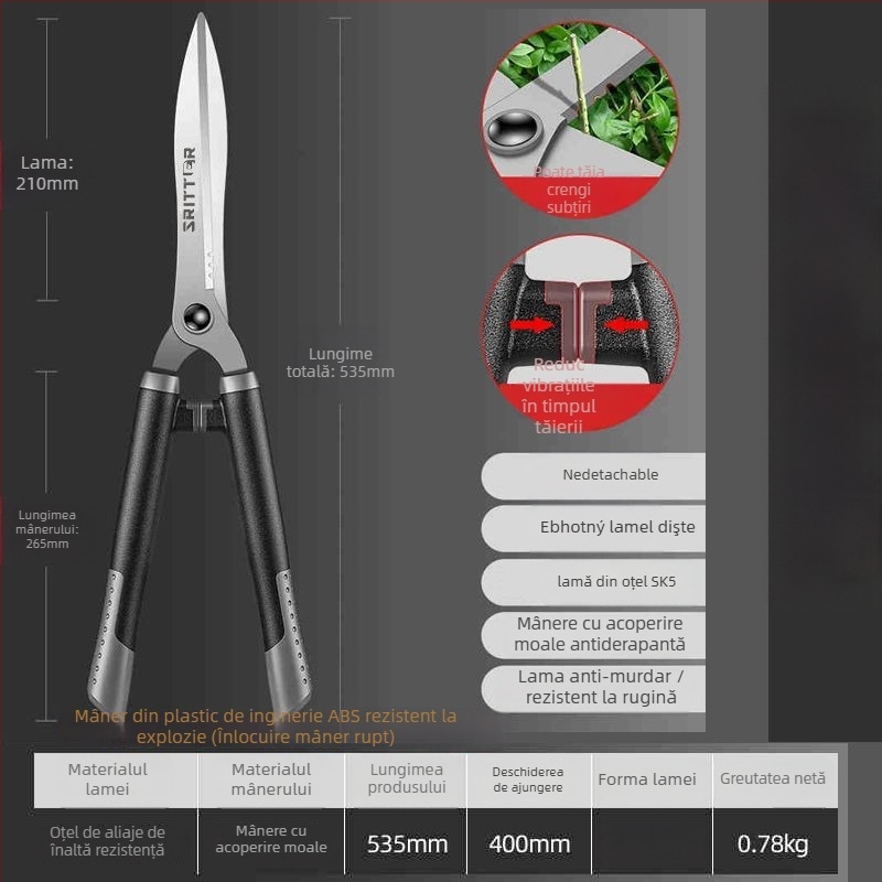 Weiliang Foarfece de grădină pentru tăierea florilor, gazonului, gardurilor vii și a ramurilor
