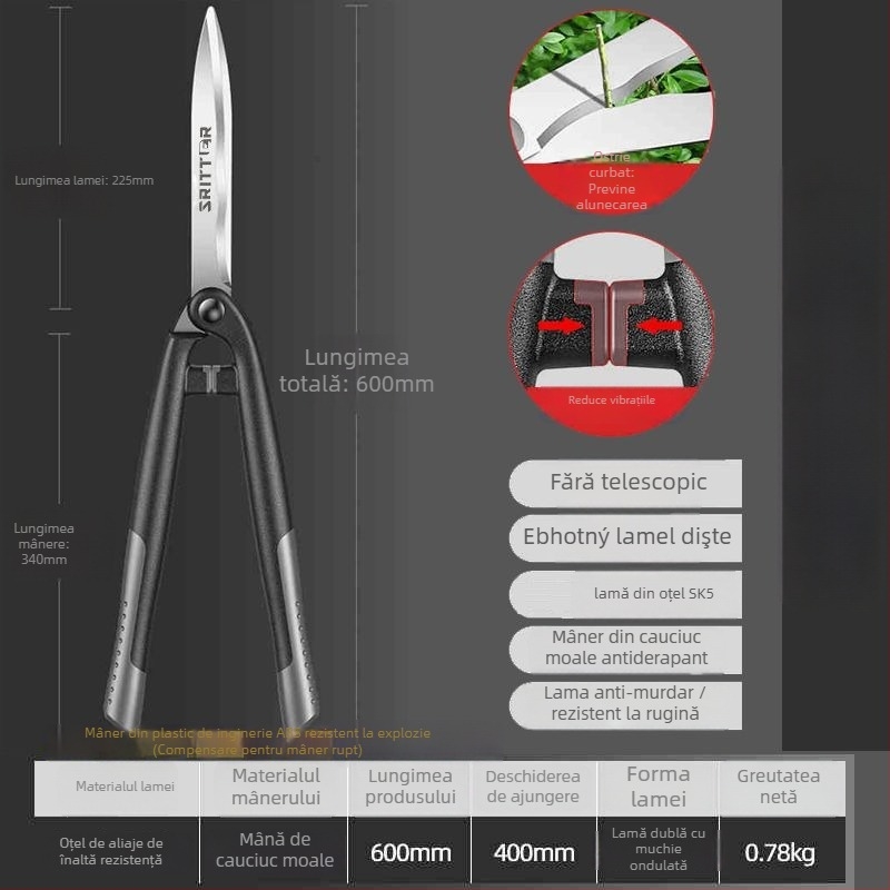 Weiliang Foarfece de grădină pentru tăierea florilor, gazonului, gardurilor vii și a ramurilor
