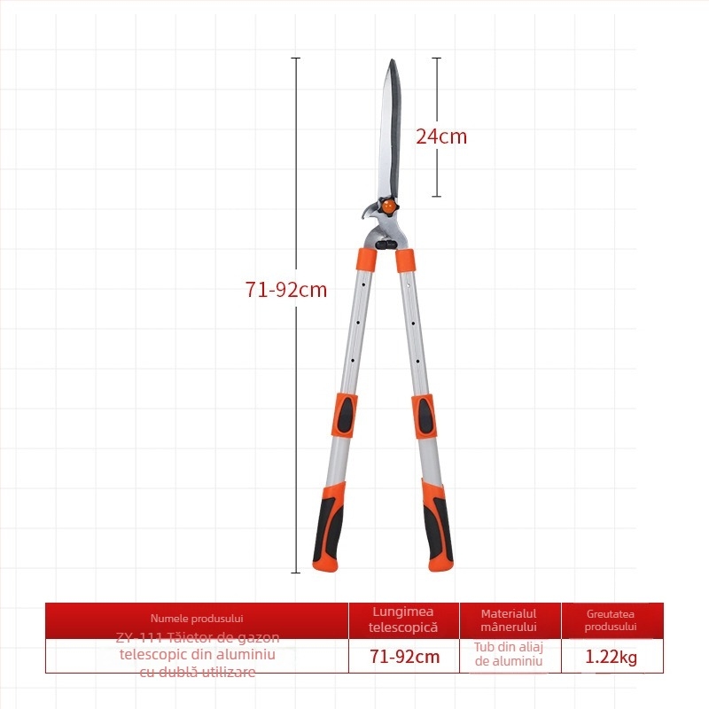 Foarfecă de grădină pentru tăiere cu design retractabil – pentru tăierea ramurilor și tufelor – Respecting