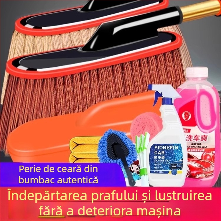 Perie aplicare cerii auto; mâner din aliaj; peri din bumbac; brand Mayrich; etichetare privată și personalizare disponibile