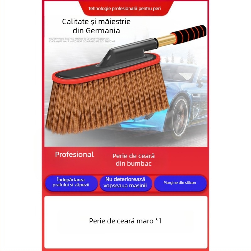 Perie aplicare cerii auto; mâner din aliaj; peri din bumbac; brand Mayrich; etichetare privată și personalizare disponibile
