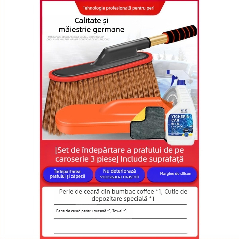 Perie aplicare cerii auto; mâner din aliaj; peri din bumbac; brand Mayrich; etichetare privată și personalizare disponibile