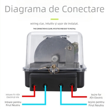 DD28 Măsurător mecanic monofazat, cu capac transparent, citire precisă, instalare ușoară