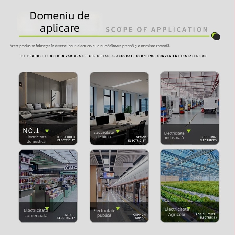 DD28 Măsurător mecanic monofazat, cu capac transparent, citire precisă, instalare ușoară