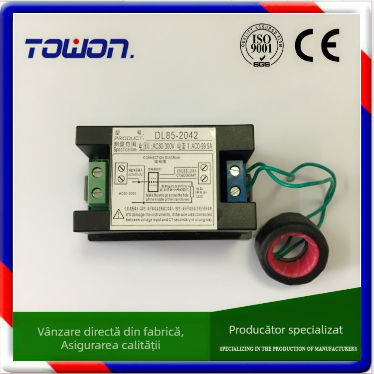 DL85-2042A voltmetru-ampermetru digital cu afișaj dual, AC 80-300V, 100A, precizie 1%