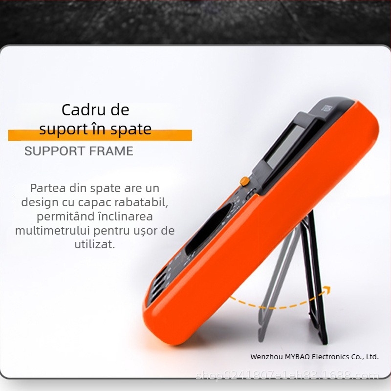 DT9205A multimetru digital, protecție anti-arsură, înaltă precizie, instrument universal pentru curentul AC; domeniu curent DC 20 mA–20 A; capacitate 200 µF