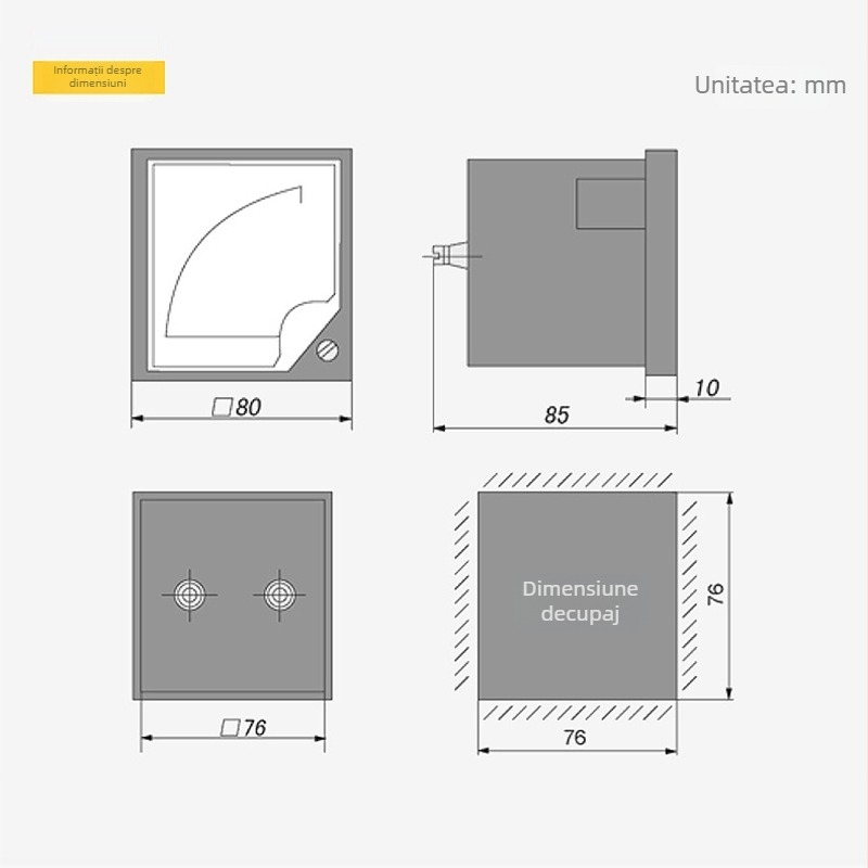 CHNT/Chint ampermetru cu indicator 6L2, 0-1000 A, montare directă