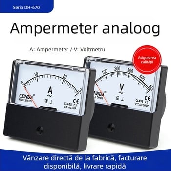 DH-670 Ampermetru AC cu ac și voltmetru cu cap de voltmetru, 10A și 20A