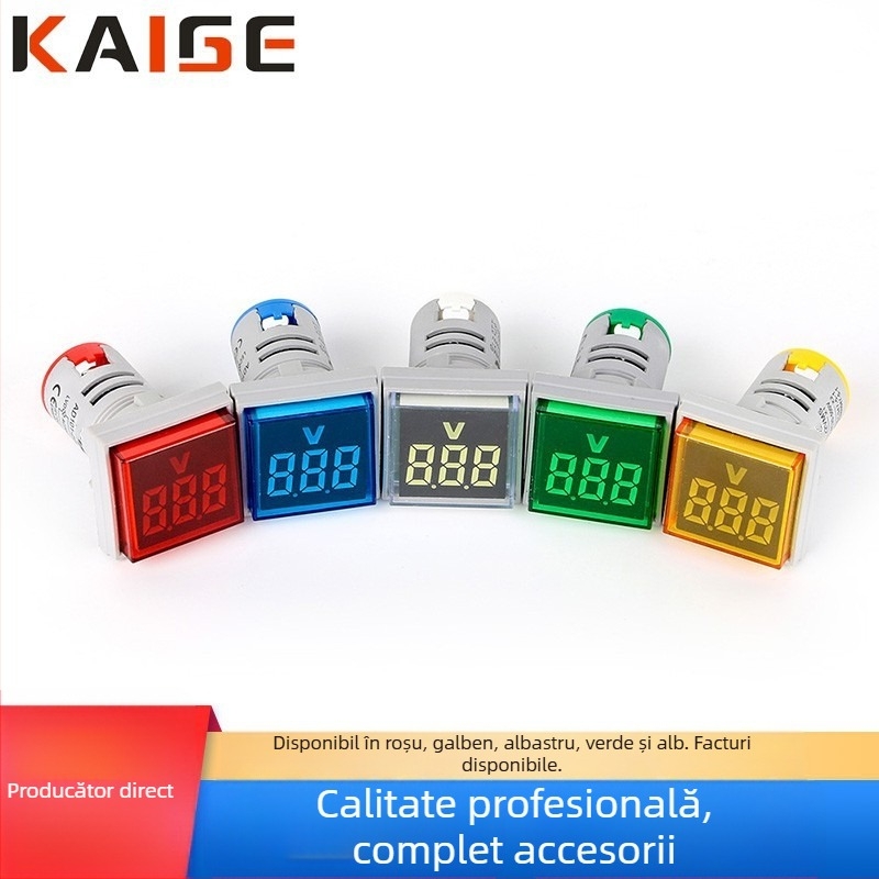 Voltmetru AC 60-500V, afișaj digital mare, indicator LED, Kaige