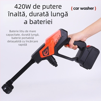 Pistol de spălat auto, fără fir cu baterie litiu, înaltă presiune, complet automat (Brand: Bo xi)