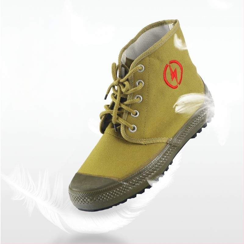 Pantofi izolați 10kV, ghete înalte din canvas, respirabile, pentru electricieni, unisex