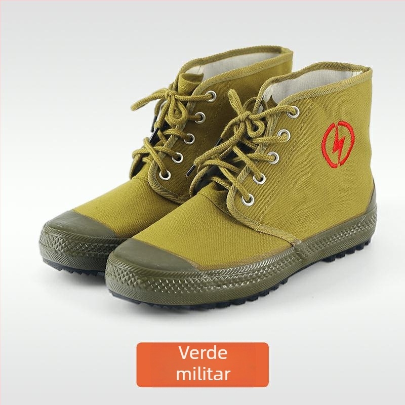 Pantofi izolați 10kV, ghete înalte din canvas, respirabile, pentru electricieni, unisex