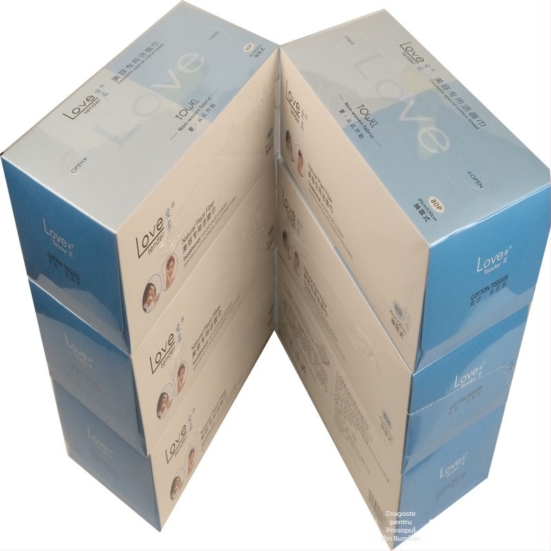 Love soft prosoape de față din țesătură nețesută, pentru curățare, 80 buc.