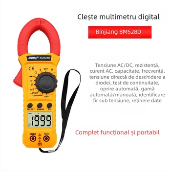 Multimetru digital cu clemă BM528D, măsurare curent universal, oprire automată și semnal sonor
