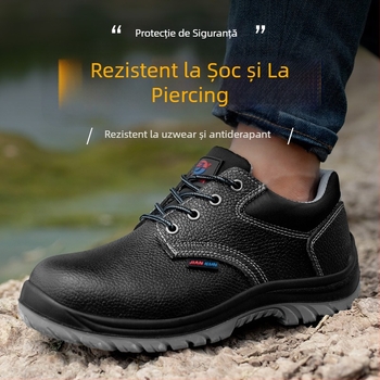 Pantofi de protecție pentru muncă S3 – ușori, anti-șoc și anti-perforație, vârf metalic, piele cu talpă PU