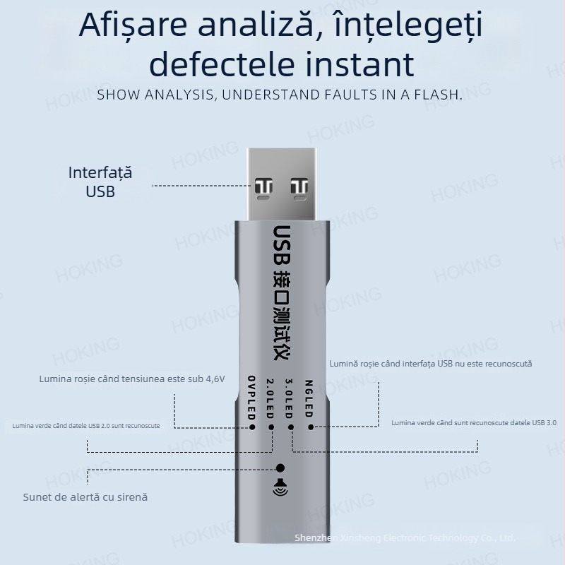 Tester USB de protocoale, dispozitiv portabil de măsurare a conectivității semnal USB 2.0/3.0, model C01, XSOON