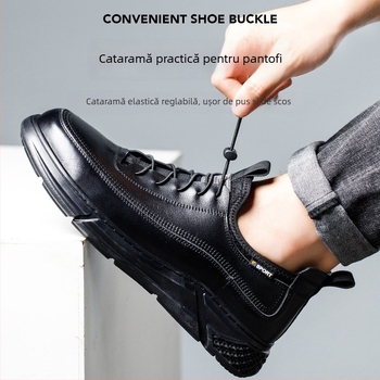 Încălțăminte de siguranță cu protecție anti-șoc, anti-perforație și izolație; piele de vițel; gleznă joasă; vârf din plastic