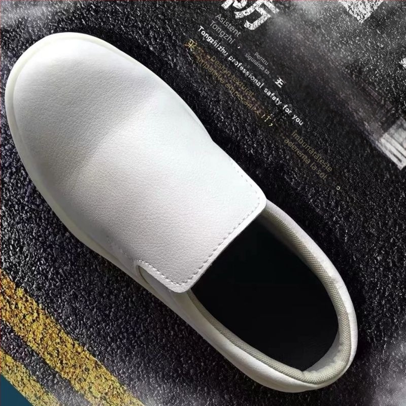 Încălțăminte de protecție cu vârf din oțel, antișoc și anti-perforație, anti-static, rezistentă la ulei, din piele microfibră