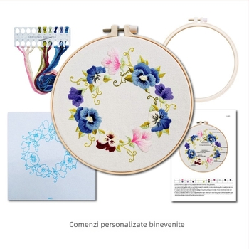 Qianniu kit de broderie DIY pentru începători — broderie în cruce Suzhou și Xiang pe pânză de bumbac pentru sufragerie
