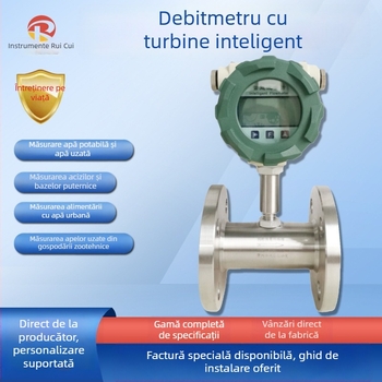 Debitmetru cu turbina pentru lichide – Ruitest Instruments, 0-2000 m³/h, afișaj digital