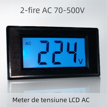 Voltmetru digital AC SJ-LCD-AC5315A, domeniu de măsurare 70–500V, tensiune de intrare/ieșire 70–500V, temperatură ambientală -20°C până la +80°C