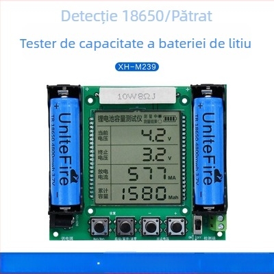 SUNLEPHANT modul tester pentru capacitate reală a bateriei Li-ion 18650 – măsurare digitală mAh/mWh, precizie înaltă