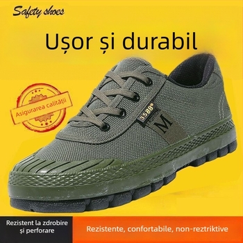 Pantofi de antrenament din pânză camuflată, unisex, cu talpă anti-derapare, rezistenți la uzură, cu partea superioară de înălime medie, anti-perforație