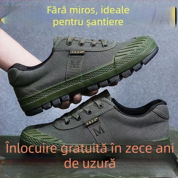 Pantofi de antrenament din pânză camuflată, unisex, cu talpă anti-derapare, rezistenți la uzură, cu partea superioară de înălime medie, anti-perforație