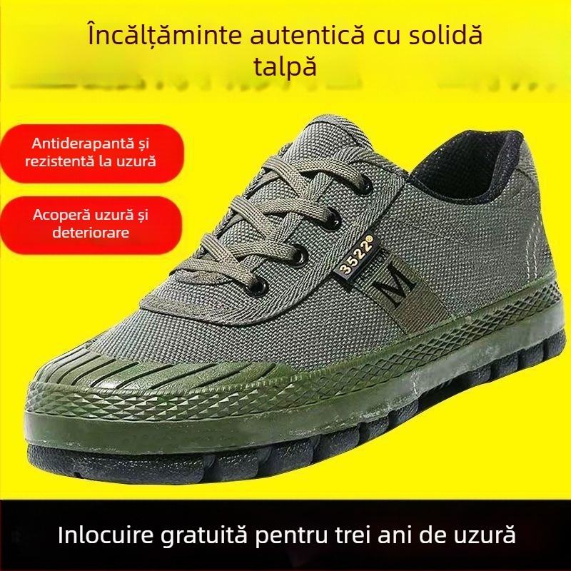Pantofi de antrenament din pânză camuflată, unisex, cu talpă anti-derapare, rezistenți la uzură, cu partea superioară de înălime medie, anti-perforație