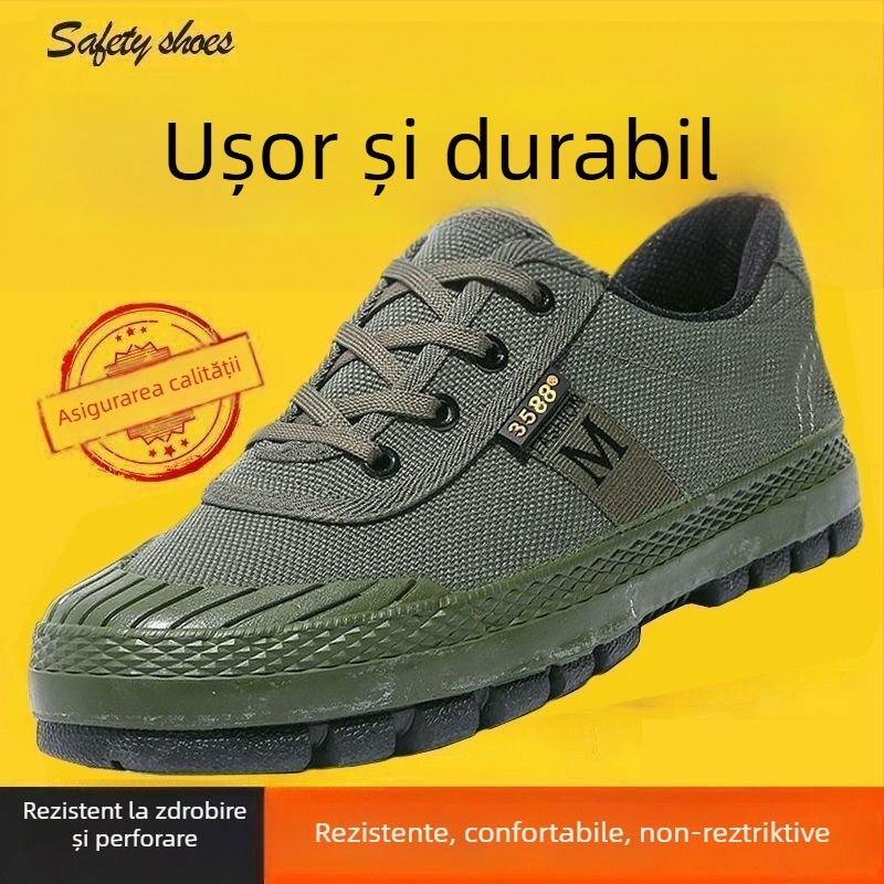 Pantofi de antrenament din pânză camuflată, unisex, cu talpă anti-derapare, rezistenți la uzură, cu partea superioară de înălime medie, anti-perforație
