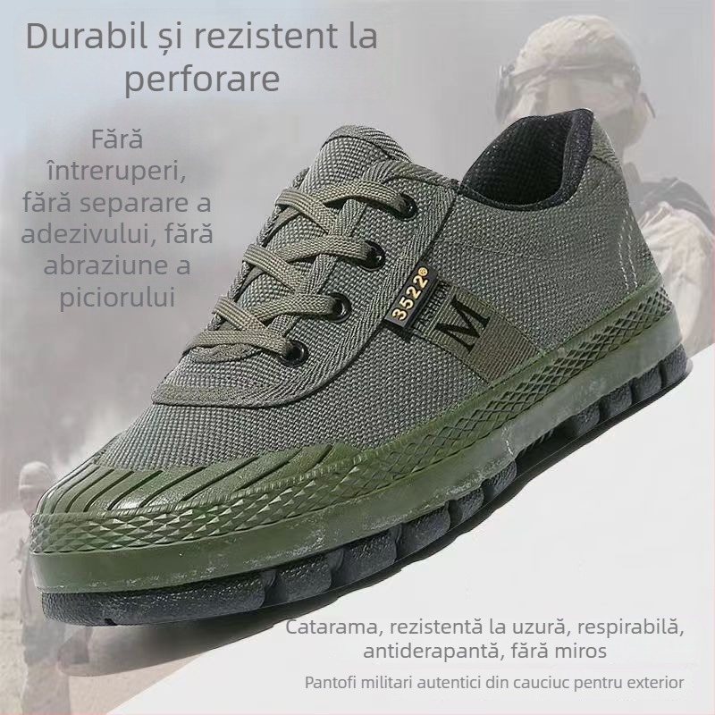 Pantofi de antrenament din pânză camuflată, unisex, cu talpă anti-derapare, rezistenți la uzură, cu partea superioară de înălime medie, anti-perforație
