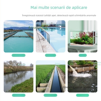 BLE-YL01 Analizator de calitate a apei 7 în 1 pentru piscine și acvarii – pH 0-14, precizie ±0,1 pH, alimentare solară + USB