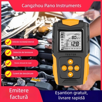 Tester baterie auto 12V/24V, CCA și măsurarea rezistenței interne, analizator pentru motociclete, test rapid