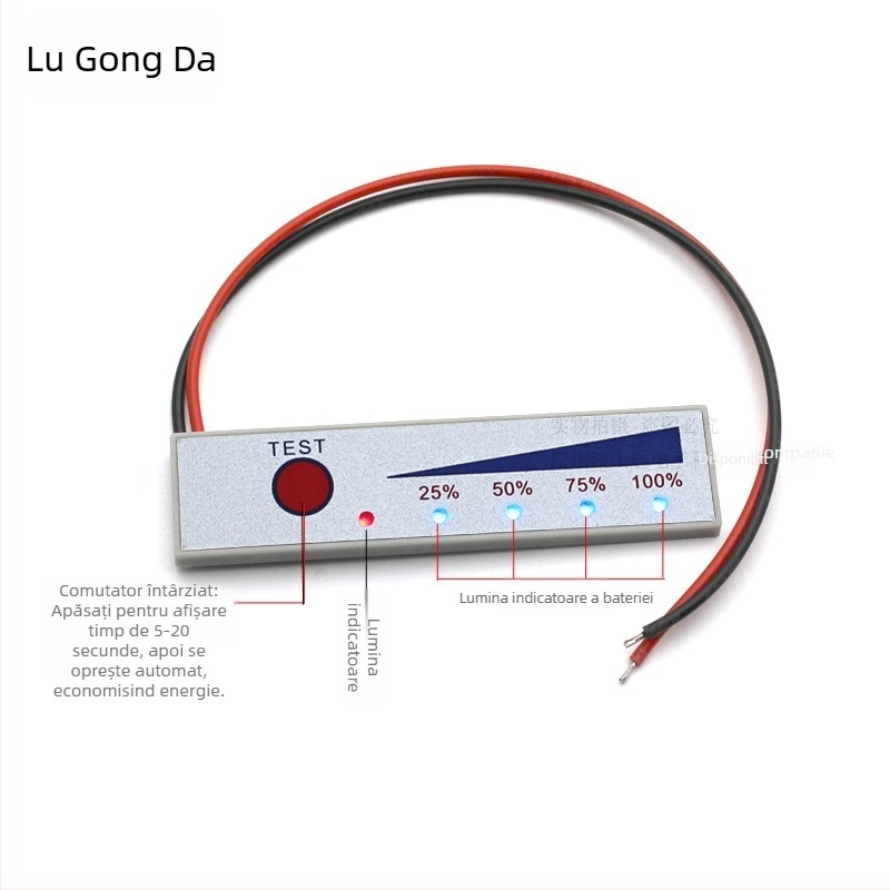 LGD 2-5S panou indicator procent baterie litiu, afișaj 0-60V, -10°C până la 65°C