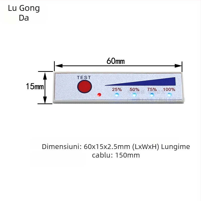 LGD 2-5S panou indicator procent baterie litiu, afișaj 0-60V, -10°C până la 65°C
