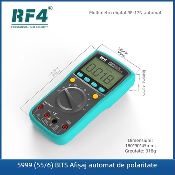 RF4 RF-17N tester digital inteligent de tensiune și multimetru pentru plăci de bază, întreținere telecomunicații