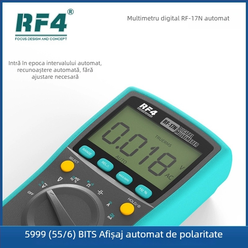 RF4 RF-17N tester digital inteligent de tensiune și multimetru pentru plăci de bază, întreținere telecomunicații