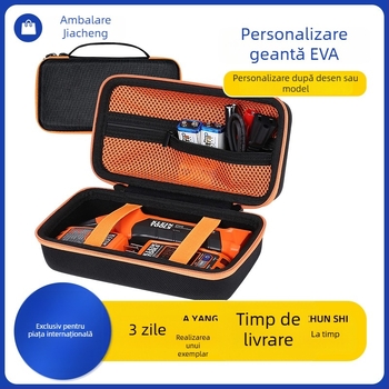 Kit de unelte EVA cu cutie de ambalaj EVA pentru drujbă | Carcasă de protecție anti-presiune | Material EVA | Personalizare și imprimare logo