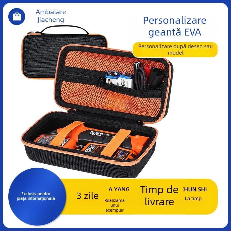 Kit de unelte EVA cu cutie de ambalaj EVA pentru drujbă | Carcasă de protecție anti-presiune | Material EVA | Personalizare și imprimare logo