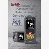 LDM-100C Distanțier laser LDM-100C, intervalul 0,05–100 m, precizie ±1,5 mm, alimentare 2×1,5 V baterii, greutate 135 g