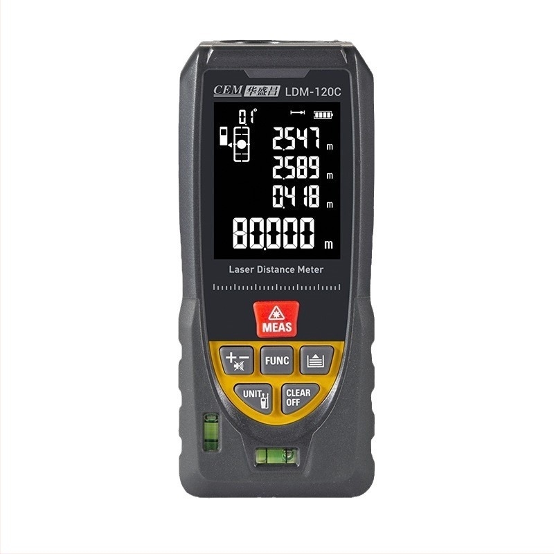 LDM-100C Distanțier laser LDM-100C, intervalul 0,05–100 m, precizie ±1,5 mm, alimentare 2×1,5 V baterii, greutate 135 g