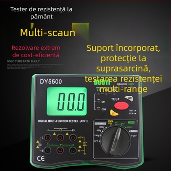 DY5500 Măsurător Digital Multifuncțional pentru Rezistența de Împământare cu Măsurarea Secvenței Fazelor a Tensiunii