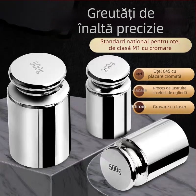 Greutăți pentru balanță de grad M1, oțel cromat, 500 g, instrument didactic standard (Marcă: Unique; Model: Other; Material: Other; Utilizare: Other)