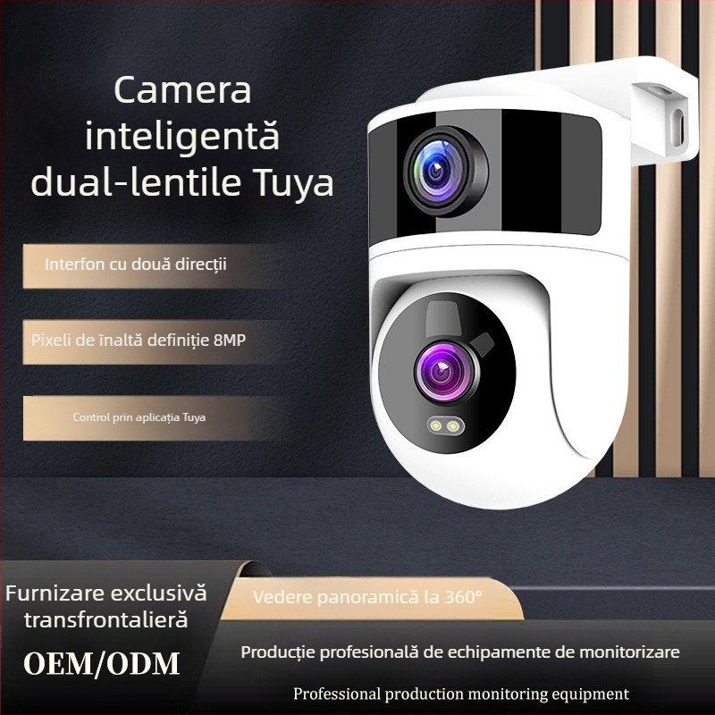 Cameră IP cu 1080P HD, viziune nocturnă cu infraroșu până la 10 m, alimentare 12V, pentru interior și exterior, funcție de alarmă