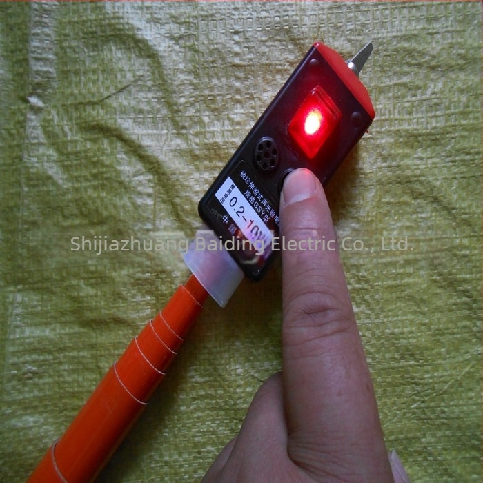 Baiding tester de tensiune înaltă/joasă, cu mâner izolat, indicator sonor și luminos, 220V, baterie LR44 3V