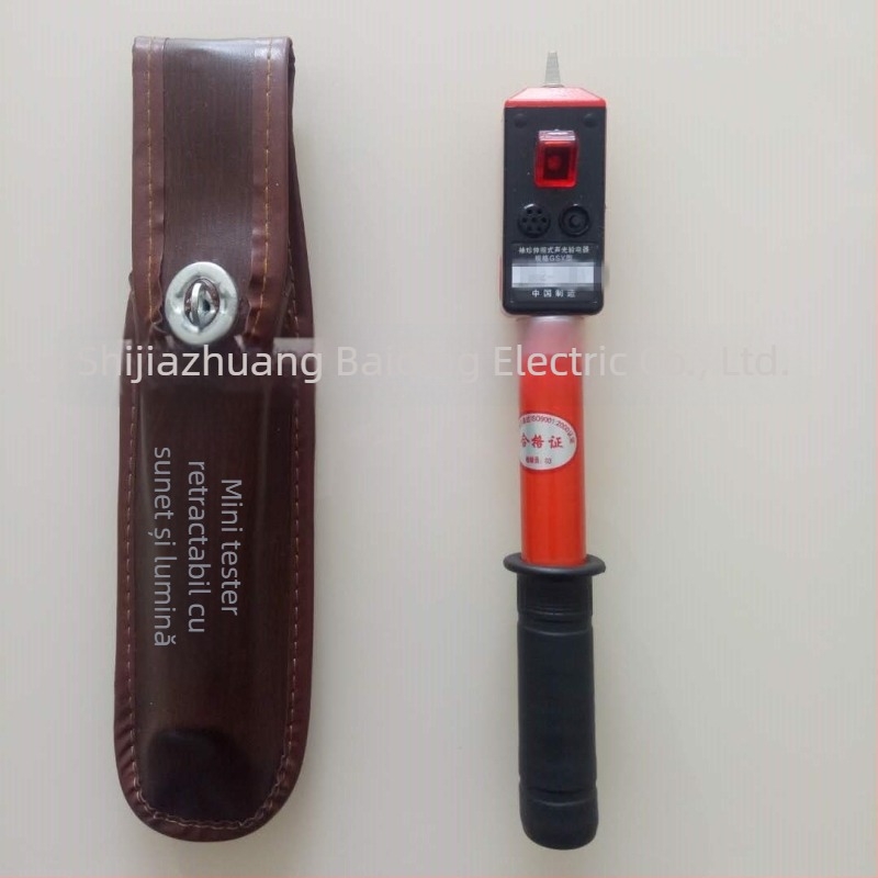 Baiding tester de tensiune înaltă/joasă, cu mâner izolat, indicator sonor și luminos, 220V, baterie LR44 3V