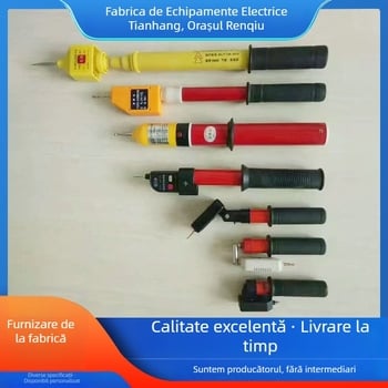 Detector de înaltă tensiune cu tijă de test, interval 10/35/110/220 kV, alarmă sonoră și vizuală, telescopică