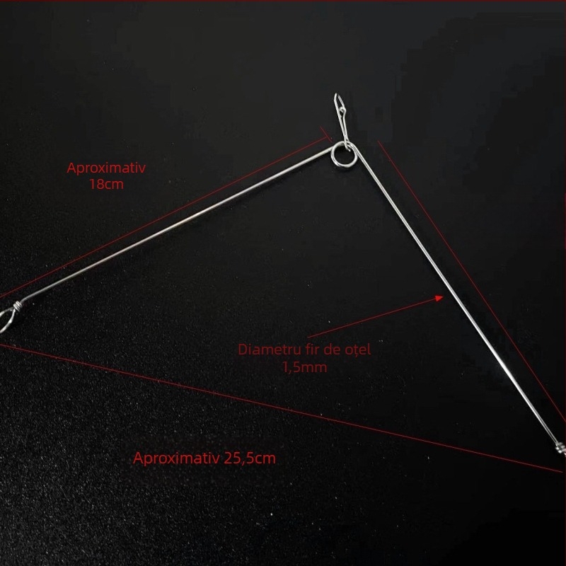 Stand de echilibru triunghiular, în formă de Y, din oțel, Marcă Other, pentru pescuit la mal